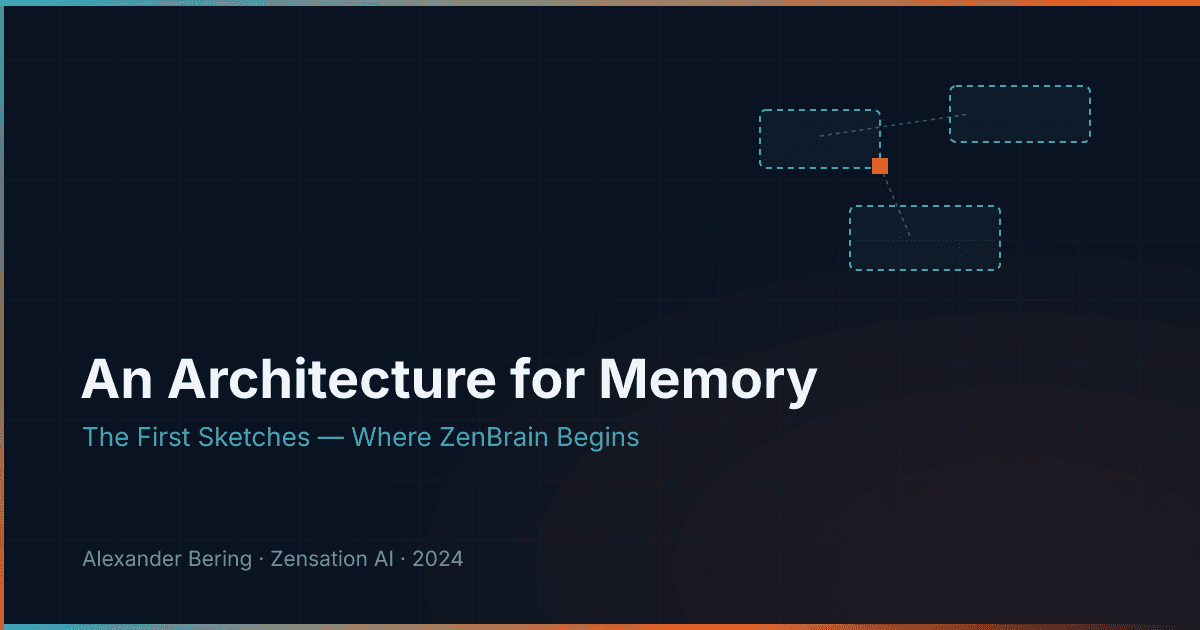 An Architecture for Memory: The First Sketches
