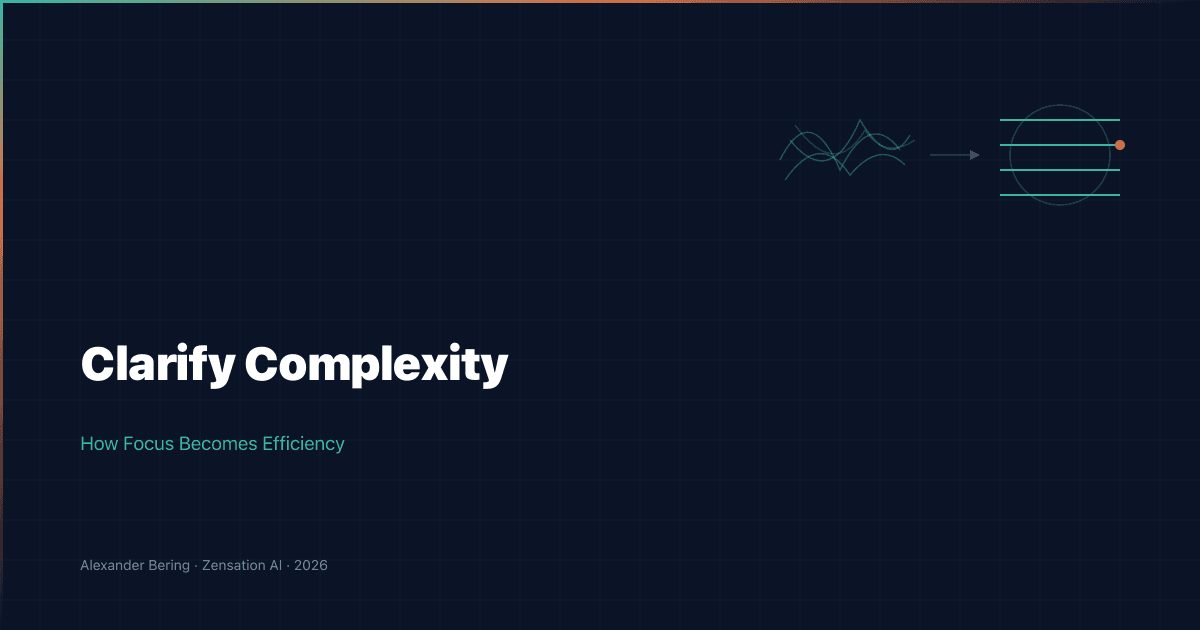 Clarify Complexity — Wie Fokus zu Effizienz wird