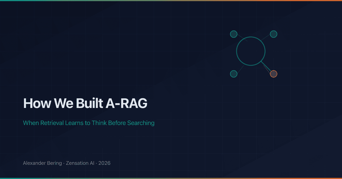 Wie wir A-RAG gebaut haben: Wenn Retrieval nachdenkt, bevor es sucht