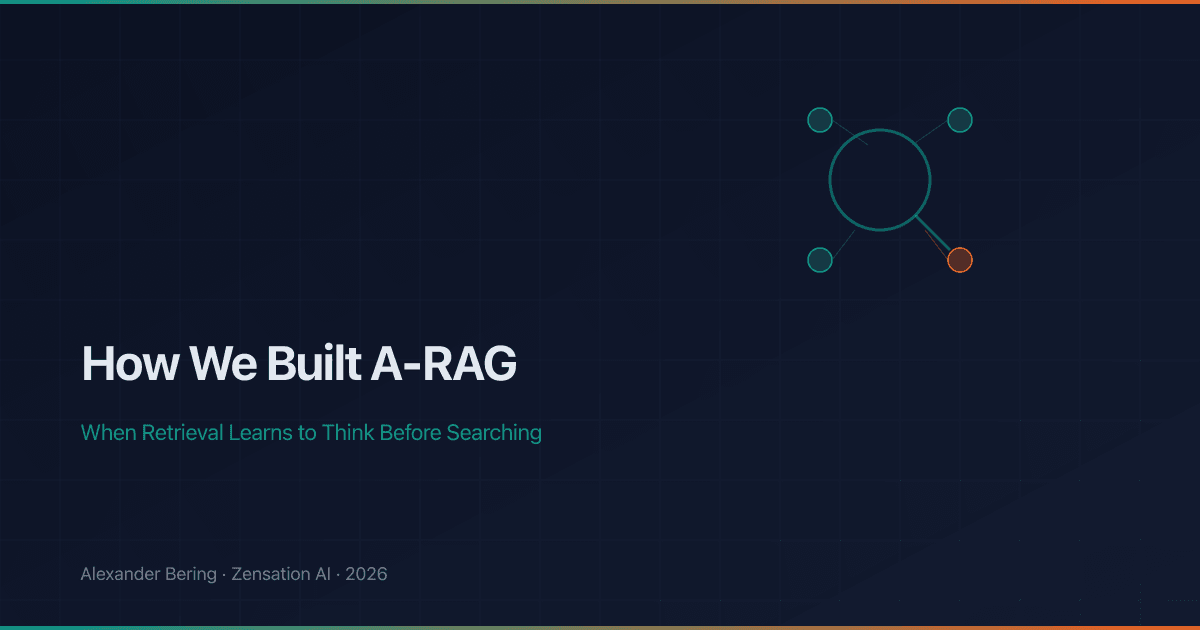 Wie wir A-RAG gebaut haben: Wenn Retrieval nachdenkt, bevor es sucht